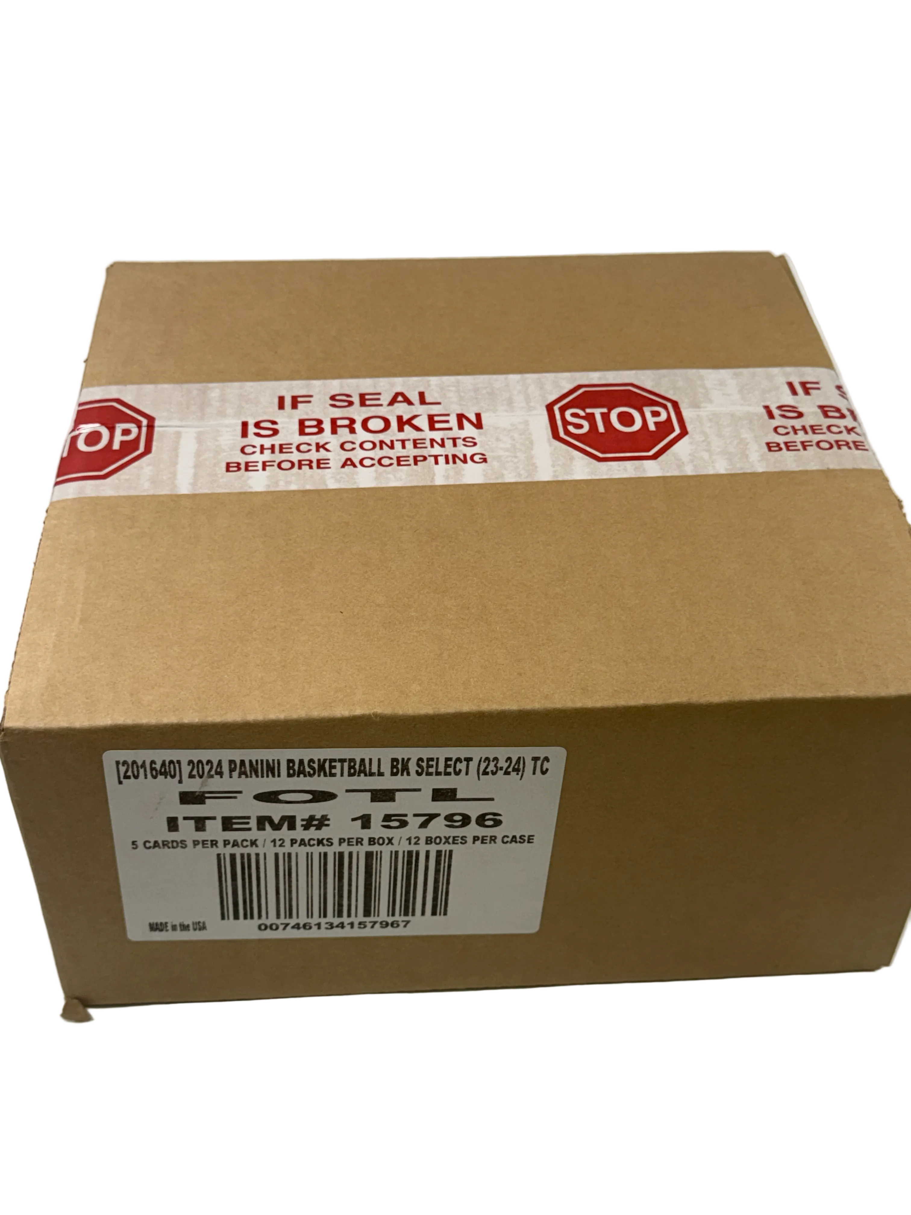 2023/24 Panini Select Basketball 1st Off The Line FOTL Hobby 12-Box Case