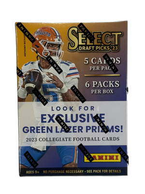 2023 Panini Select Draft Picks Football Blaster Box (Green Lazer)