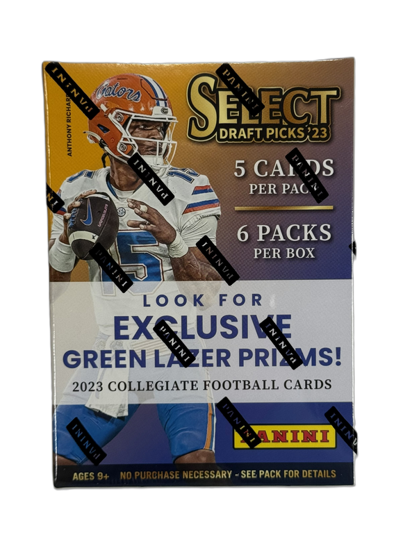 Product 2023 Panini Select Draft Picks Blaster Box (Green Lazer) Link