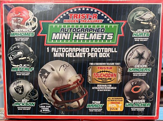 2023 TriStar Hidden Treasures Autographed Football Mini Helmet Hobby Box-2