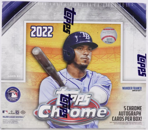 2022 Topps Chrome Baseball Hobby Jumbo Box (PLUS 1 Silver Pack!)