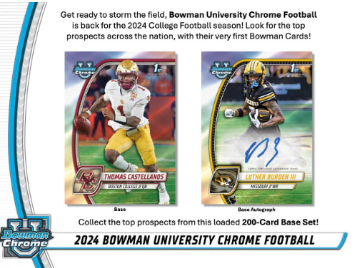 2024 Bowman University Chrome Football Blaster Box-2