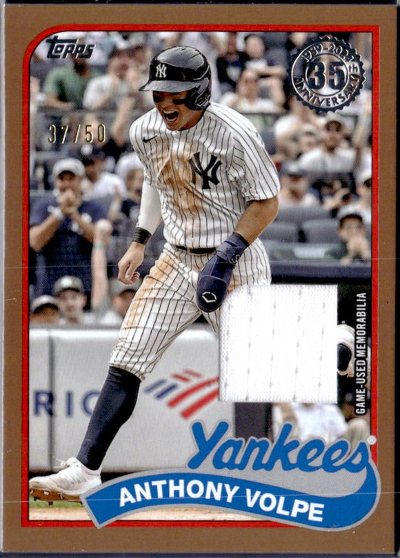 Product Anthony Volpe 2024 Topps 1989 Throwback Gold Game Used Patch SP 37/50 Link