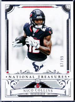 Nico Collins 2025 National Treasures Silver 7/99-1
