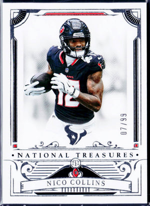 Nico Collins 2025 National Treasures Silver 7/99