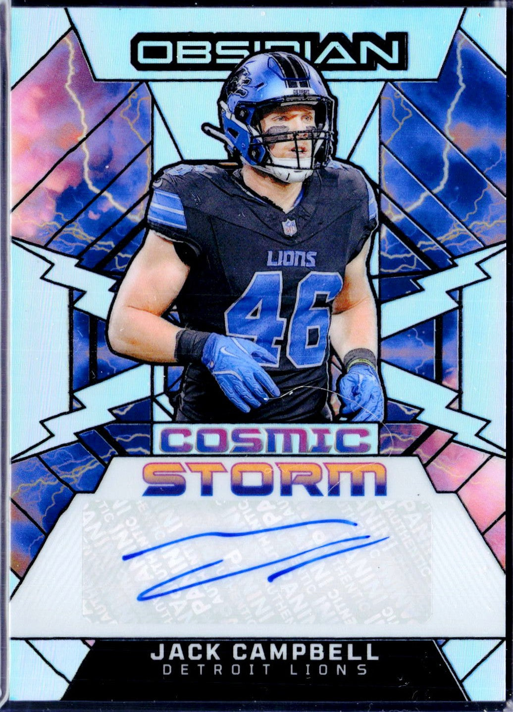 Jack Campbell 2024 Panini Obsidian Cosmic Storm Auto SP 97/99-1