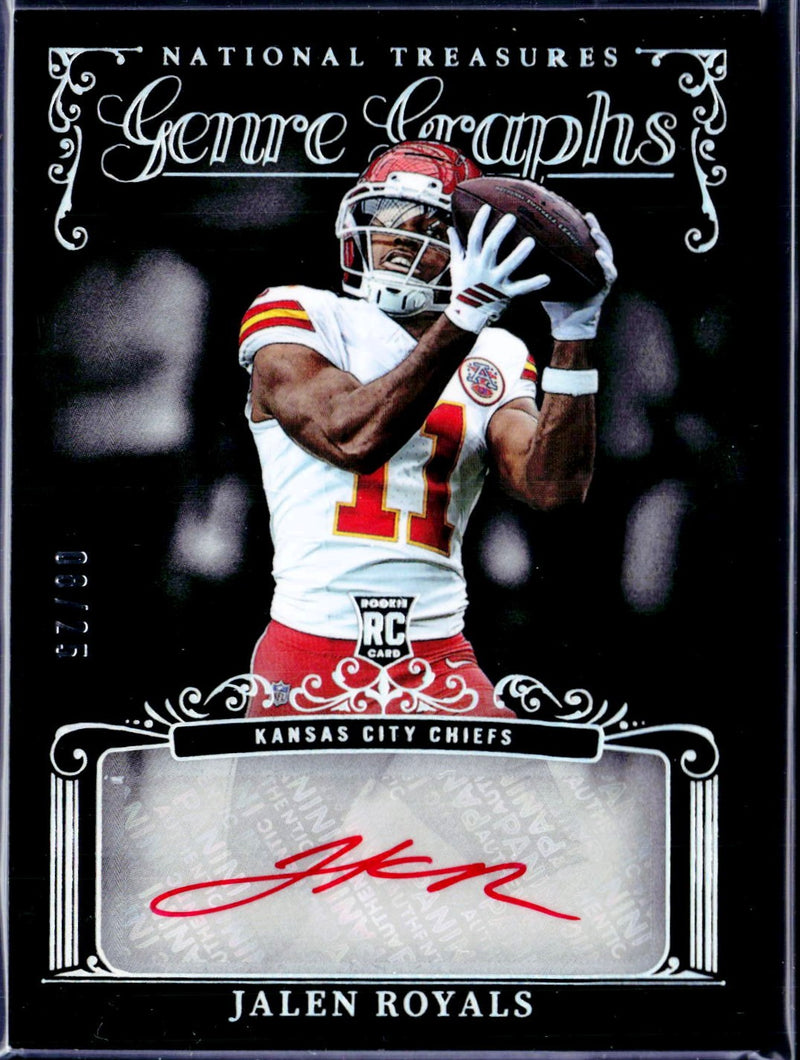 Jalen Royals RC 2025 National Treasures Genre Graphs Rookie Auto SP 8/25-1