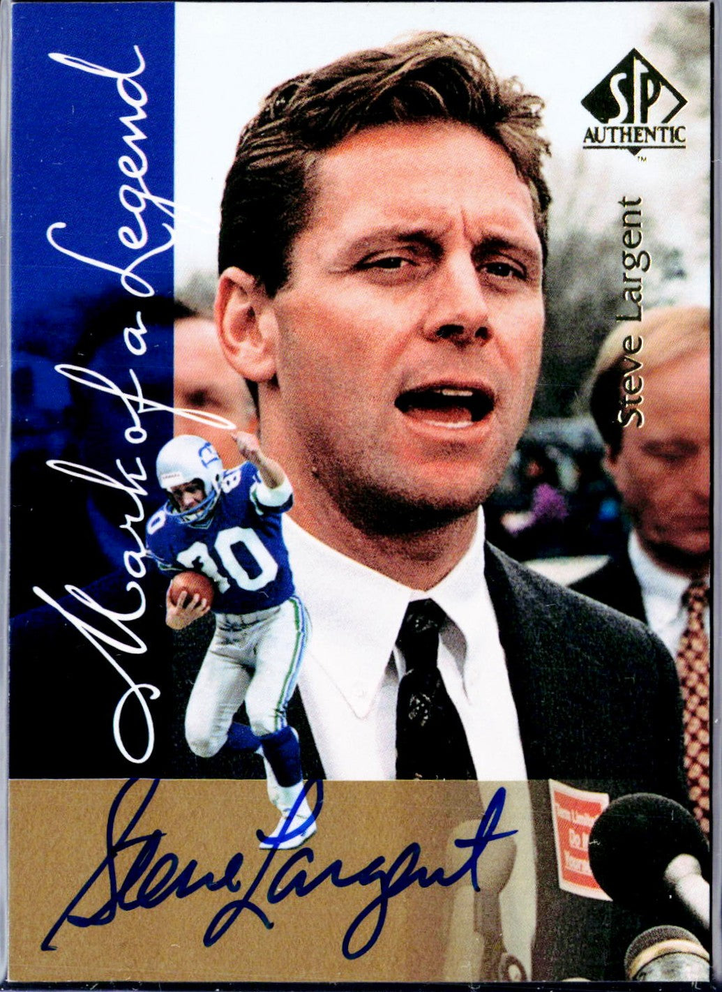Steve Largent 1997 Upper Deck Sp Authentic Marks Of A Legend Auto-1