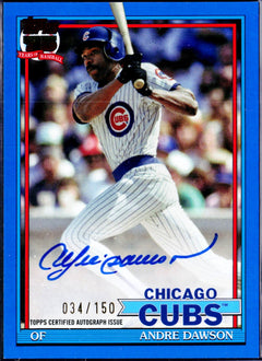Andre Dawson 2026 Topps 1991 Throwback Blue Auto SP 34/150-1