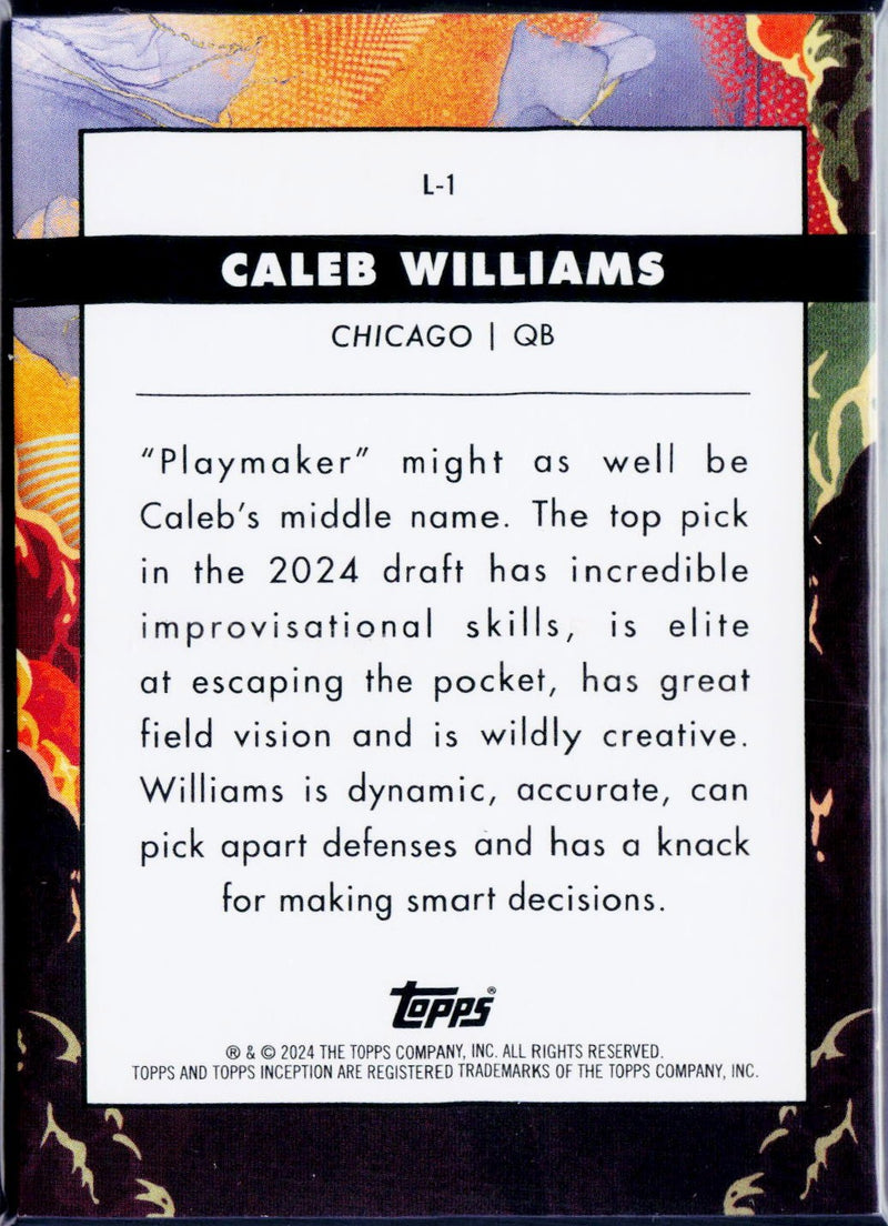 Caleb Williams RC 2024 Topps Inception Launch Rookie SSP-2