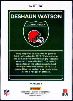 Deshaun Watson 2022 Donruss Optic Downtown! Case Hit SSP-2