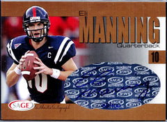Eli Manning RC 2004 Sage Gold Rookie Auto SP 62/100-1