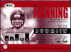 Eli Manning RC 2004 Sage Gold Rookie Auto SP 62/100-2