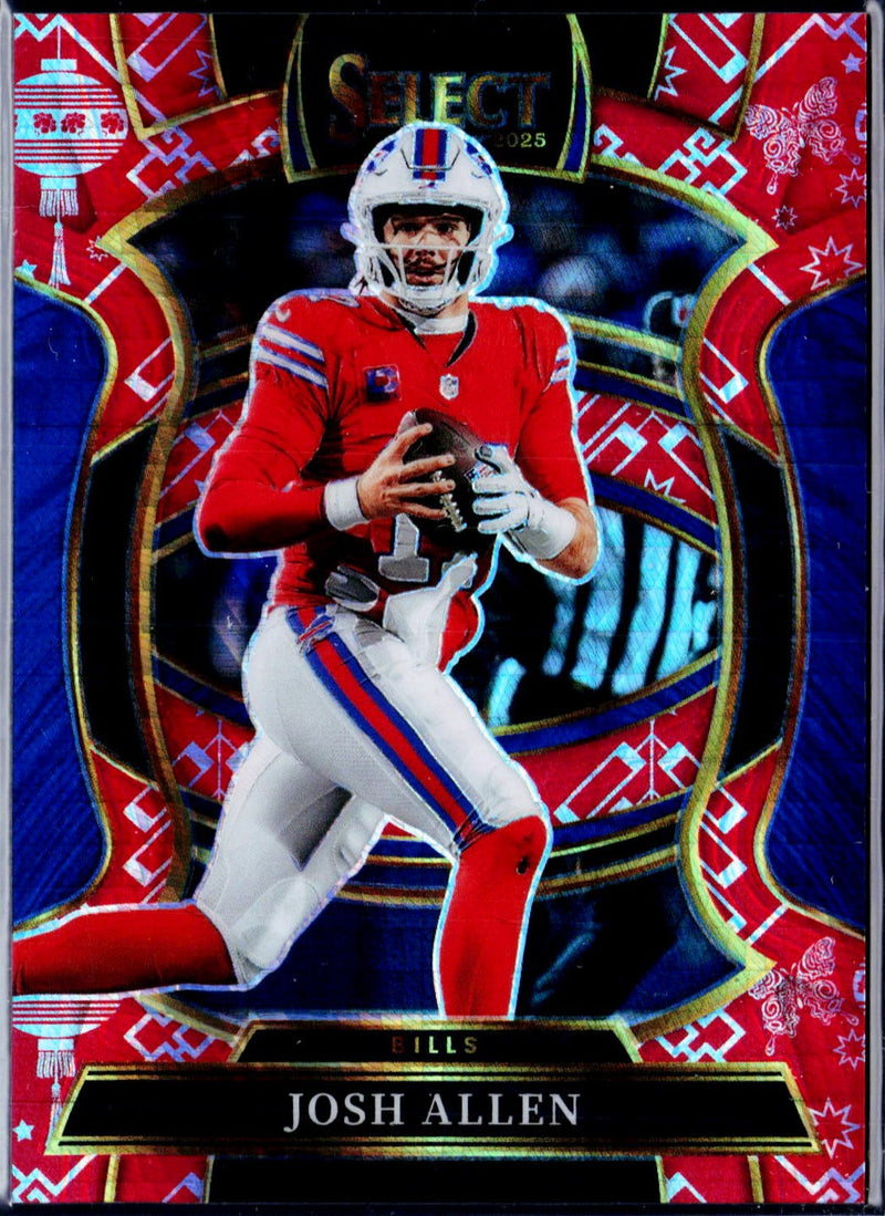 Josh Allen 2025 Panini Select Concourse Lucky Envelope Prizm SP 6/8-1