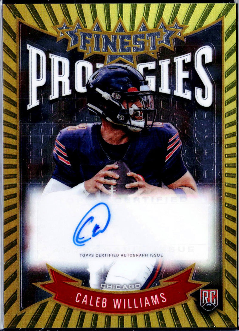 Caleb Williams RC 2024 Topps Finest Prodigies Rookie Auto-1