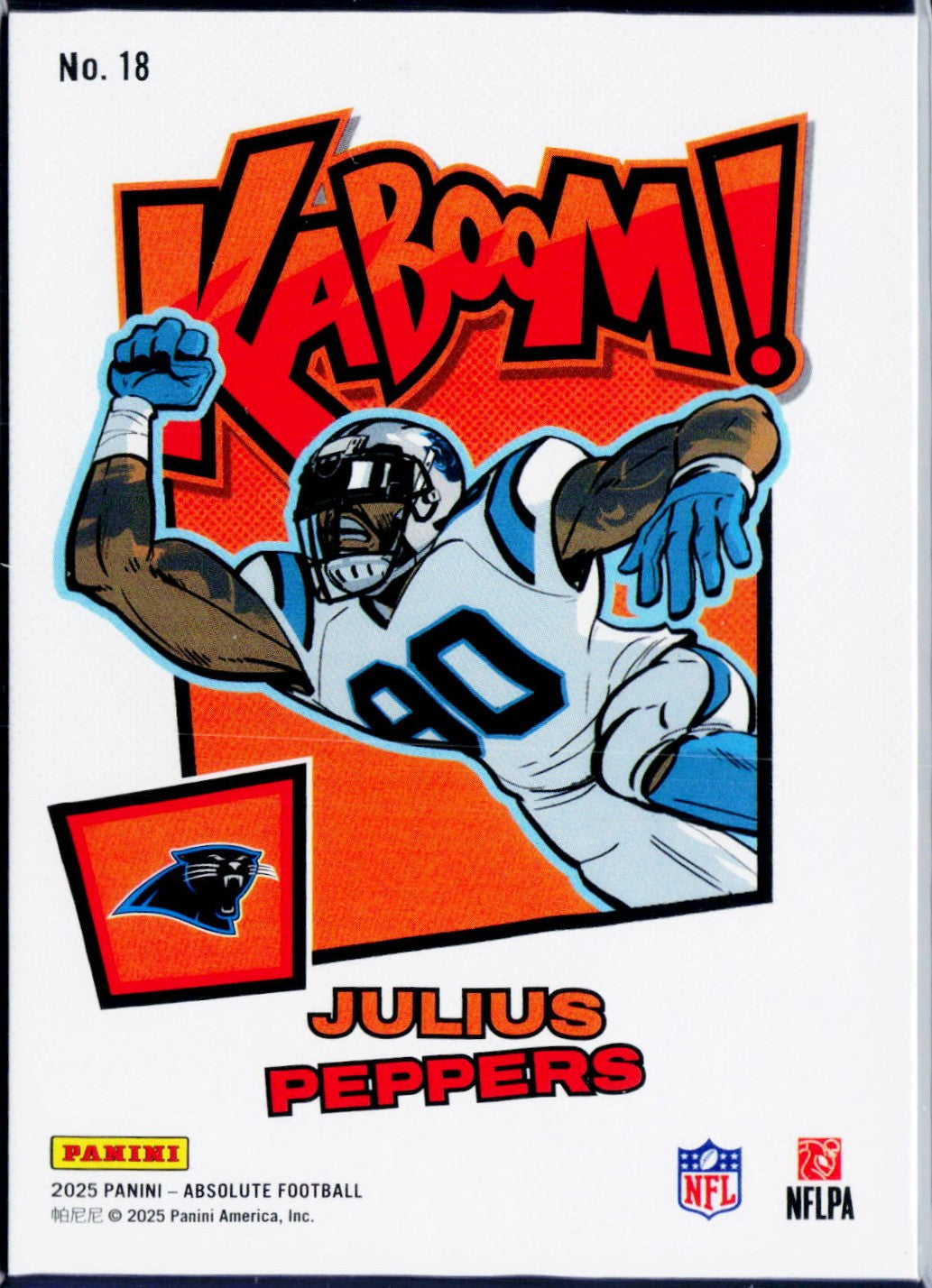 Julius Peppers 2025 Panini Absolute Horizontal Kaboom! Case Hit SSP #18-2