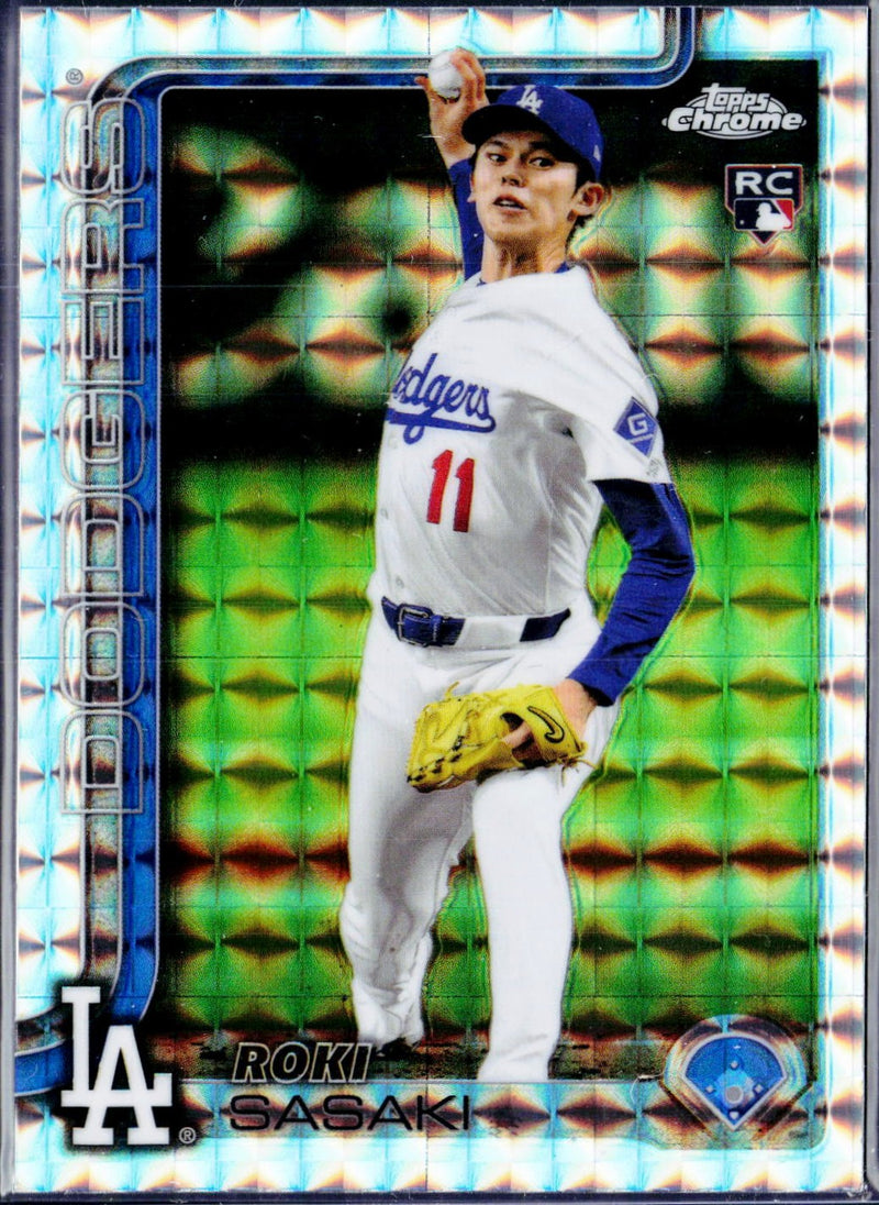 Roki Sasaki RC 2025 Topps Chrome Geometric Refractor Rookie #217-1