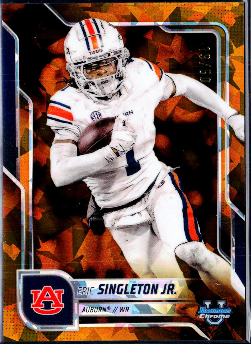 Eric Singleton Jr RC 2025 Bowman U Chrome Sapphire Gold Rookie SP 19/50-1