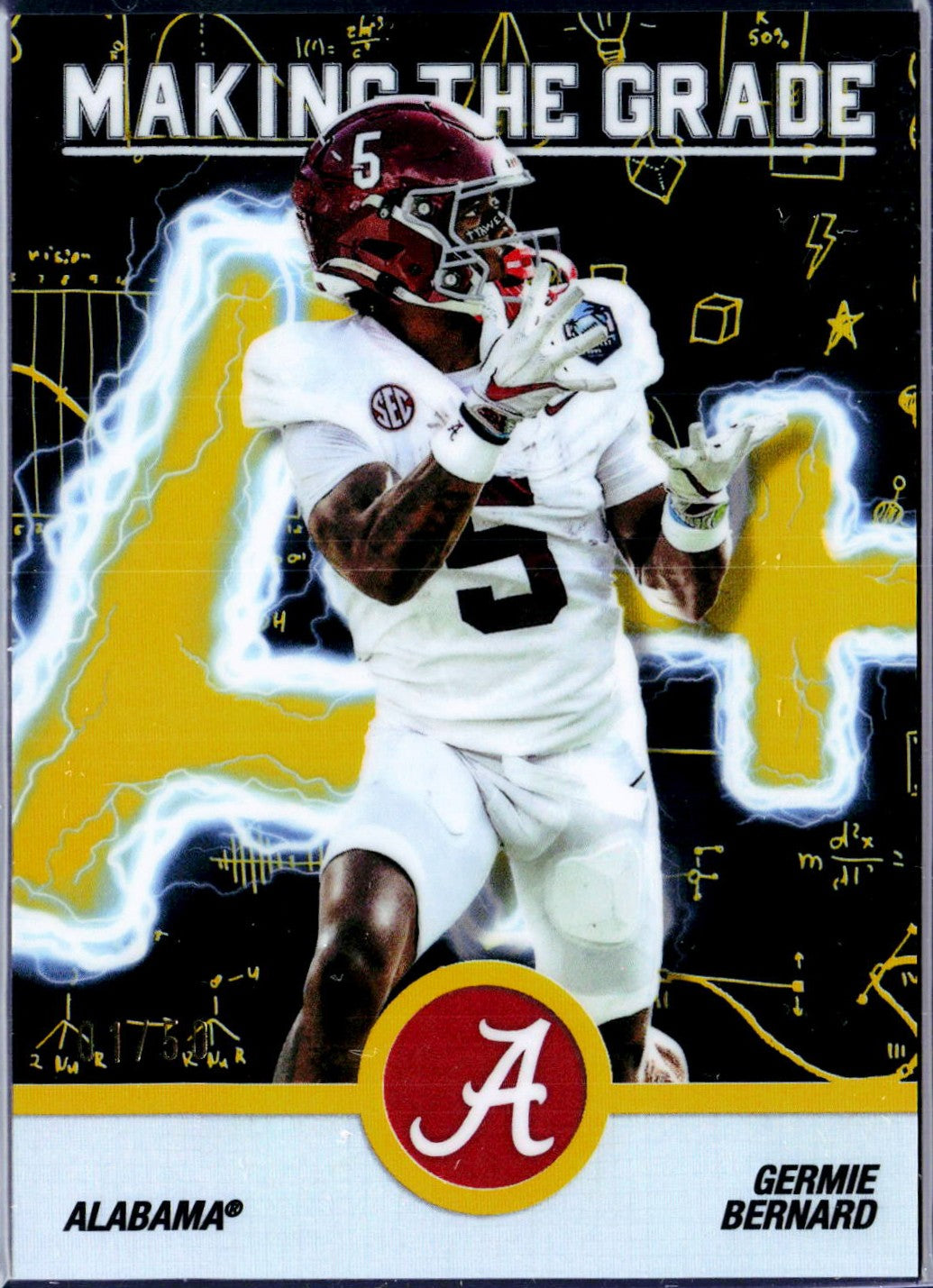 Germie Bernard RC 2025 Bowman U Best Gold Making The Grade Rookie SP 1/50-1