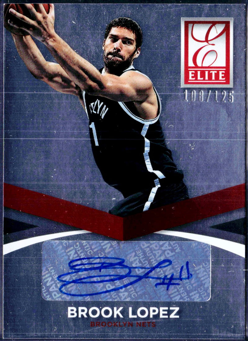 Brook Lopez 2014-15 Donruss Elite Auto SP 108/125-1