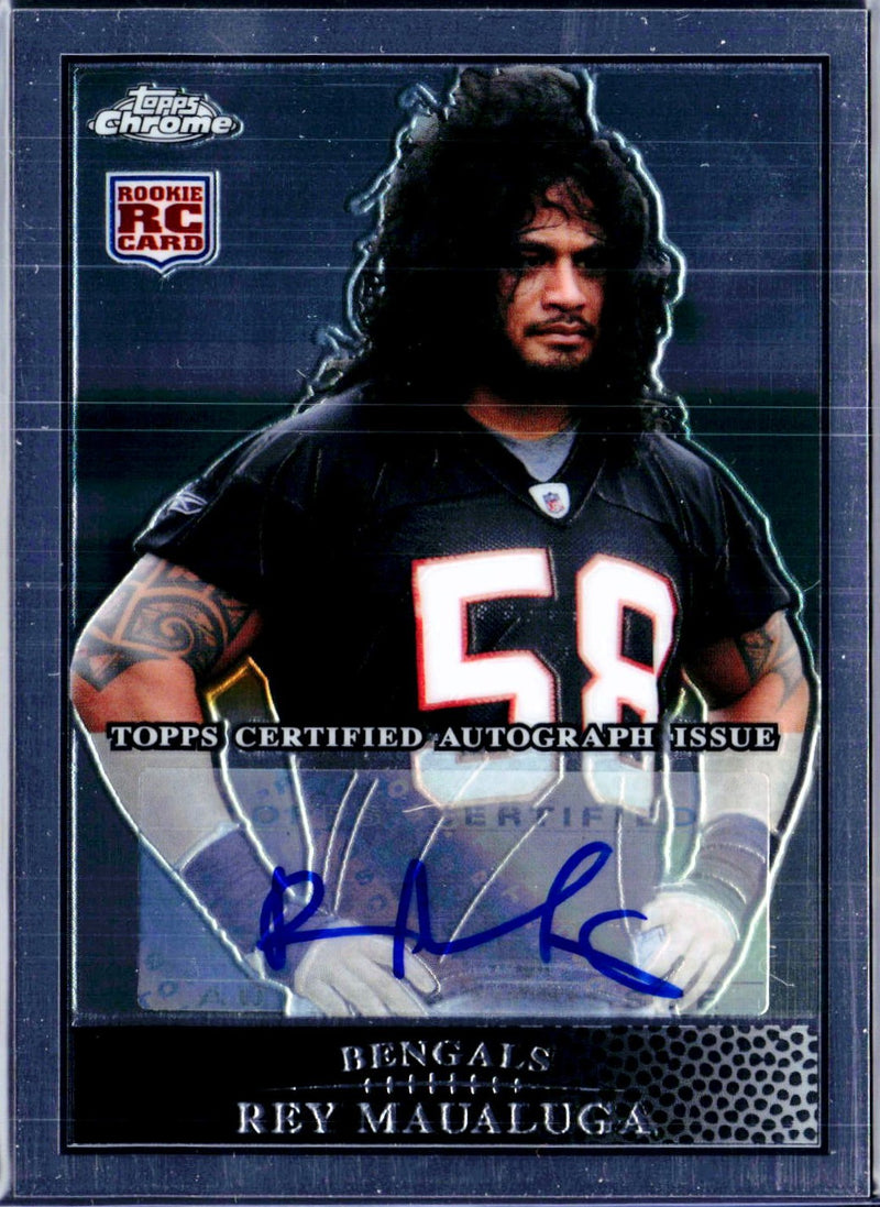 Rey Maualuga RC 2009 Topps Chrome Rookie Auto-1