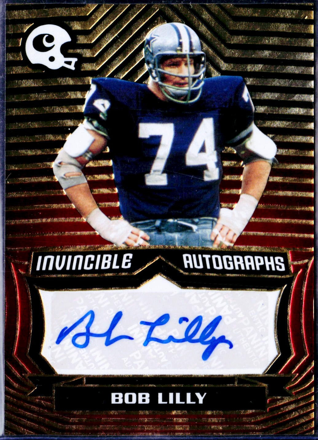 Bob Lilly 2021 Panini Chronicles Red Invincible Auto SP 54/75