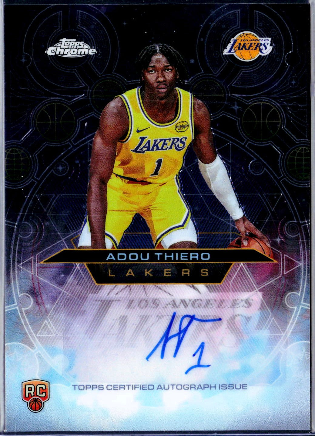 Adou Thiero RC 2025-26 Topps Chrome Chromographs Rookie Auto-1