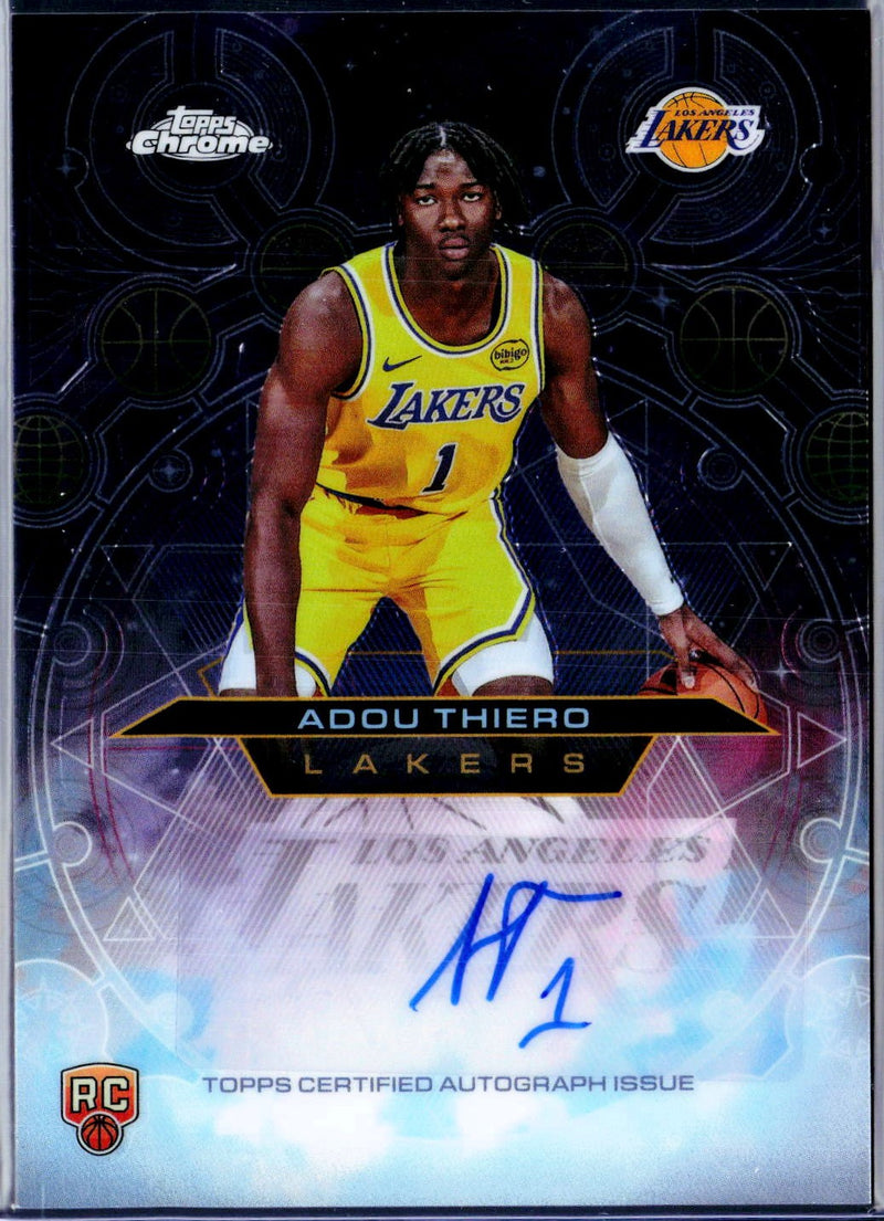 Adou Thiero RC 2025-26 Topps Chrome Chromographs Rookie Auto-1