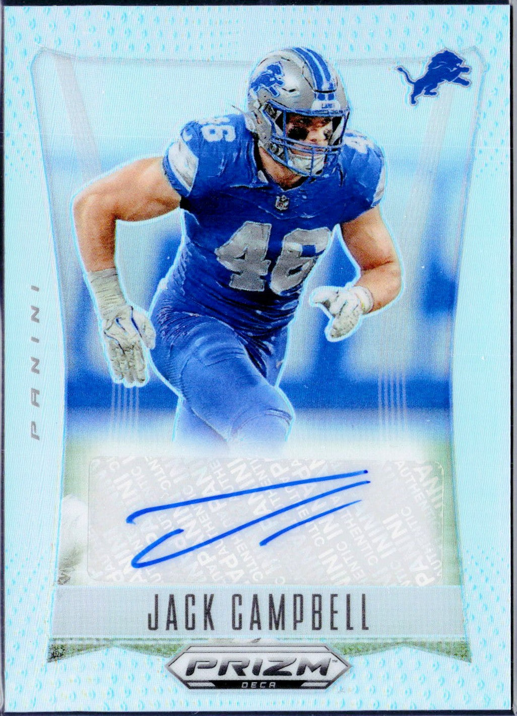 Jack Campbell 2024 Panini Prizm Deca Silver Auto-1
