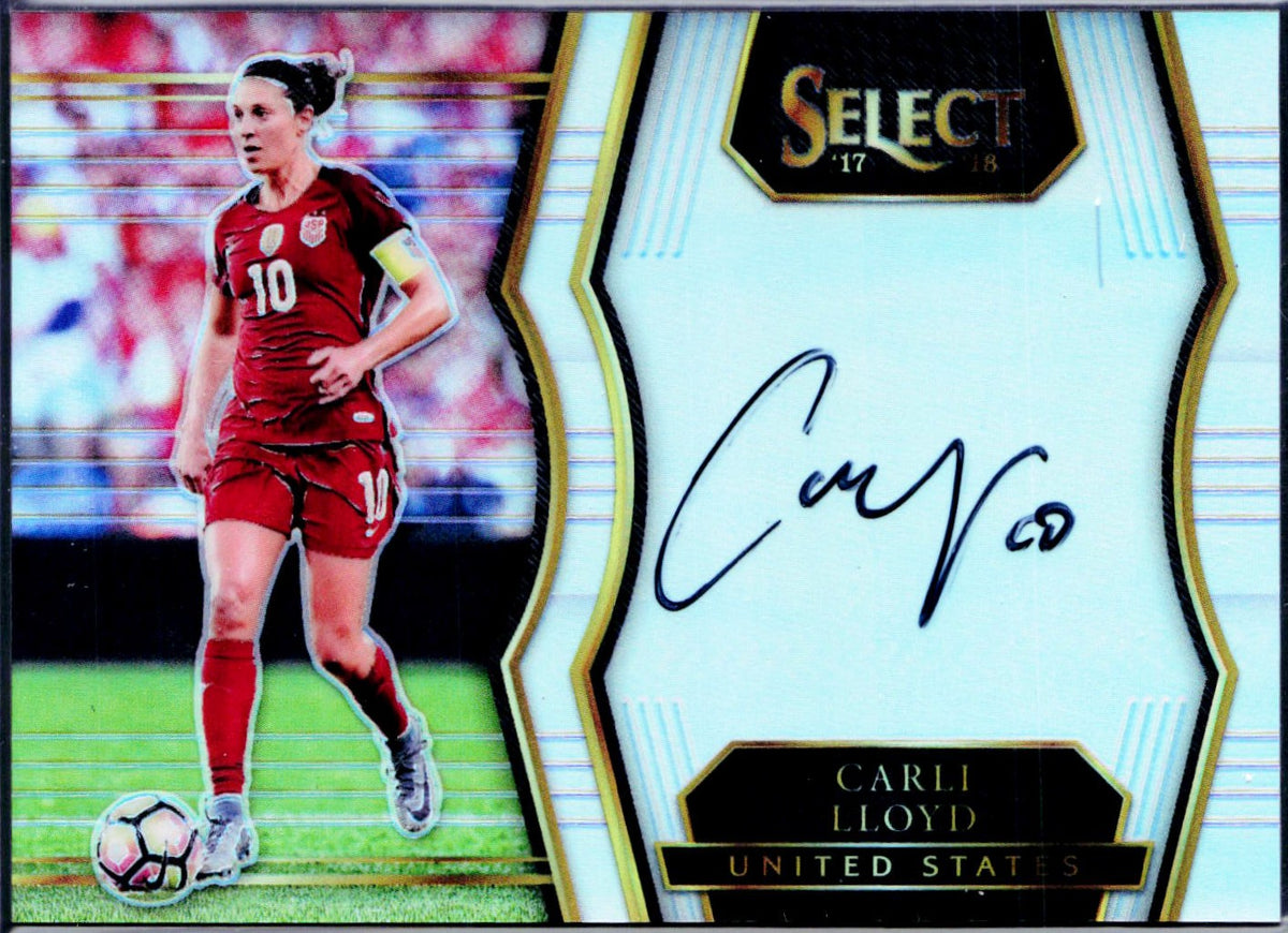 Carli Lloyd 2017-18 Panini Select Soccer Silver Auto-1