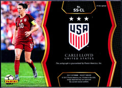Carli Lloyd 2017-18 Panini Select Soccer Silver Auto-2