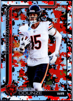 Rome Odunze 2025 Topps Chrome Team Color Camo #49-1