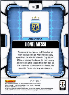 Lionel Messi 2026 Panini Prizm World Cup Silver #10-2