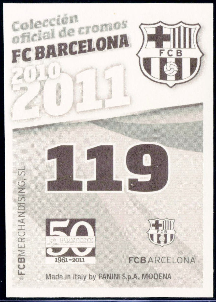 Lionel Messi 2010-11 Panini Soccer Mini Sticker #119-2