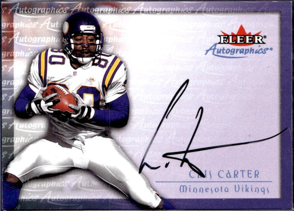 Product Cris Carter 2000 Fleer Autographics On Card Auto Link