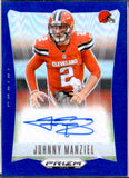 Johnny Manziel 2024 Panini Prizm Deca Blue Auto SP 47/49