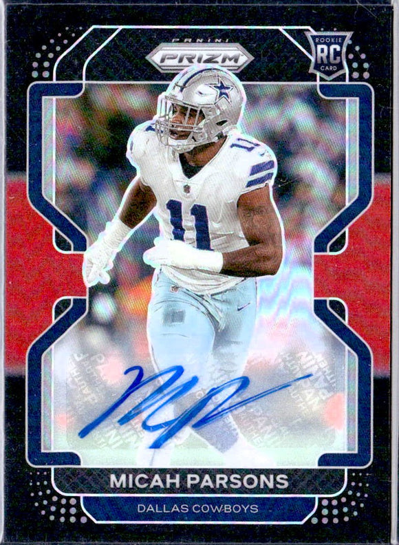 Product Micah Parsons RC 2021 Panini Chronicles Prizm Black Red Rookie Auto SP 33/99 Link