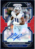 Micah Parsons RC 2021 Panini Chronicles Prizm Black Red Rookie Auto SP 33/99