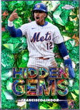 Francisco Lindor 2025 Topps Chrome Hidden Gems Case Hit SSP