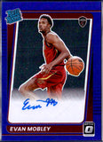 Evan Mobley RC 2021-22 Donruss Optic Purple Rated Rookie Auto #175