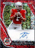 Justin Fields RC 2021 Panini Prizm Draft Red Disco Rookie Auto SP 19/25