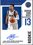 Jalen Brunson RC 2018-19 Panini Chronicles Rookie Auto SP 52/75