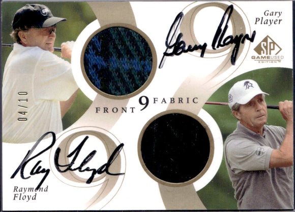 Product Gary Player Raymond Floyd 2021 UD Sp Game Used Golf Front 9 Dual Patch Auto SP 4/10 Link