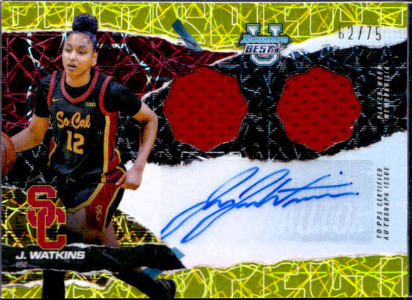 Product Juju Watkins RC 2024-25 Bowman U Best Yellow Dual Rookie Patch Auto SP 62/75 Link