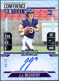 JJ Mccarthy RC 2024 Panini Contenders Conference Ticket Rookie Auto Jersey # SP 9/75