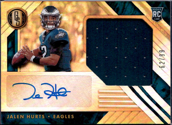 Product Jalen Hurts RC 2020 Panini Gold Standard Rookie Patch Auto SP 62/99 Link