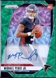 Michael Penix Jr RC 2024 Panini Prizm Green Scope Rookie Auto SP 42/75