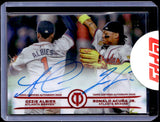 Ronald Acuna Jr Ozzie Albies 2025 Topps Tribute Red True To The Game Dual Auto SP 8/10