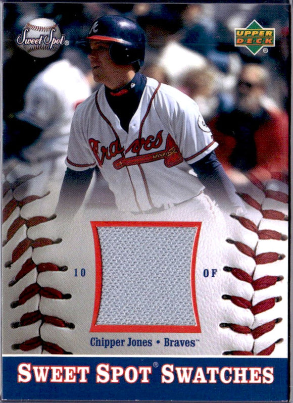 Product Chipper Jones 2002 Upper Deck Sweet Spot Swatches Game Used Jersey Link