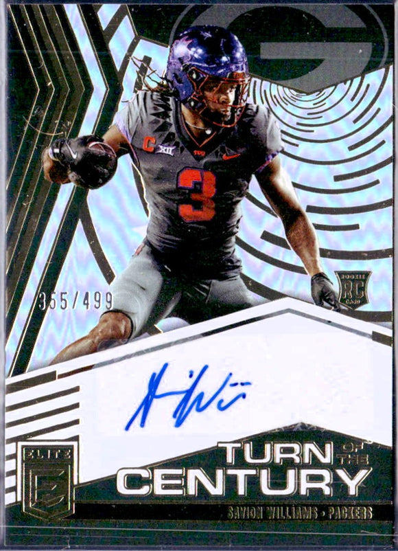 Product Savion Williams RC 2025 Donruss Elite Turn Of The Century Rookie Auto SP 355/499 Link